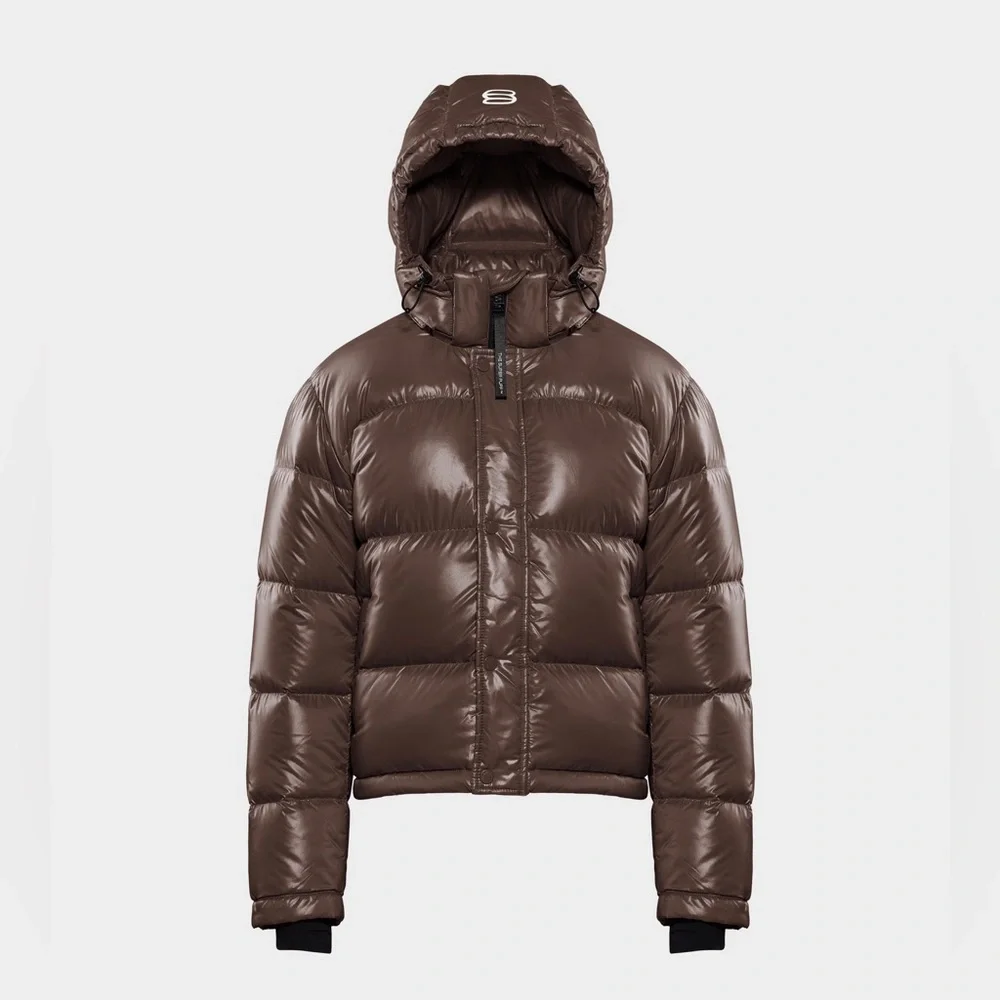 Aritzia The Super Puff™ Shorty - Hi-Gloss in Rich Mocha Brown XXS - Picture 5 of 9